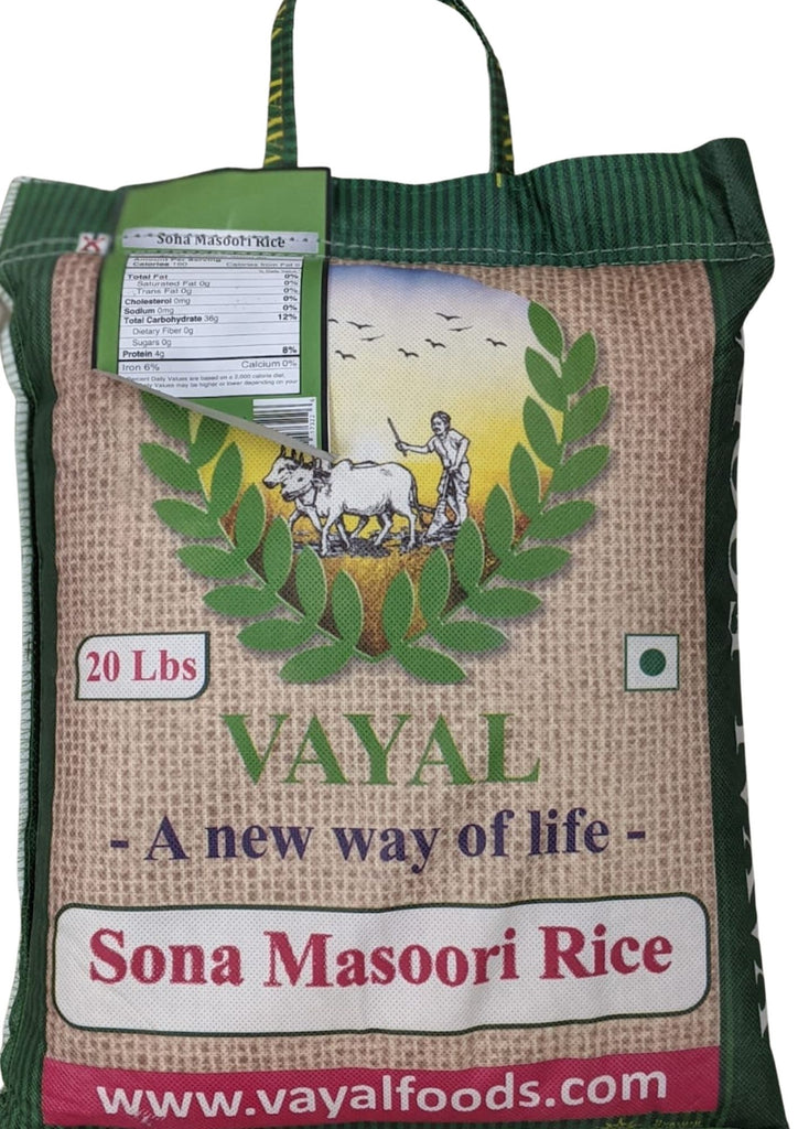 Chemical free Sona Masoori Rice - Vayalfoods