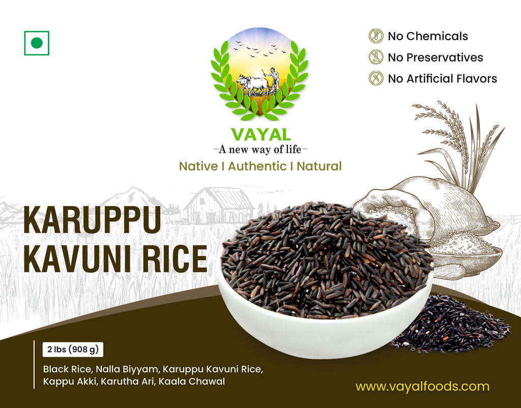 High quality nutrients Karuppu Kavuni rice - vayalfoods